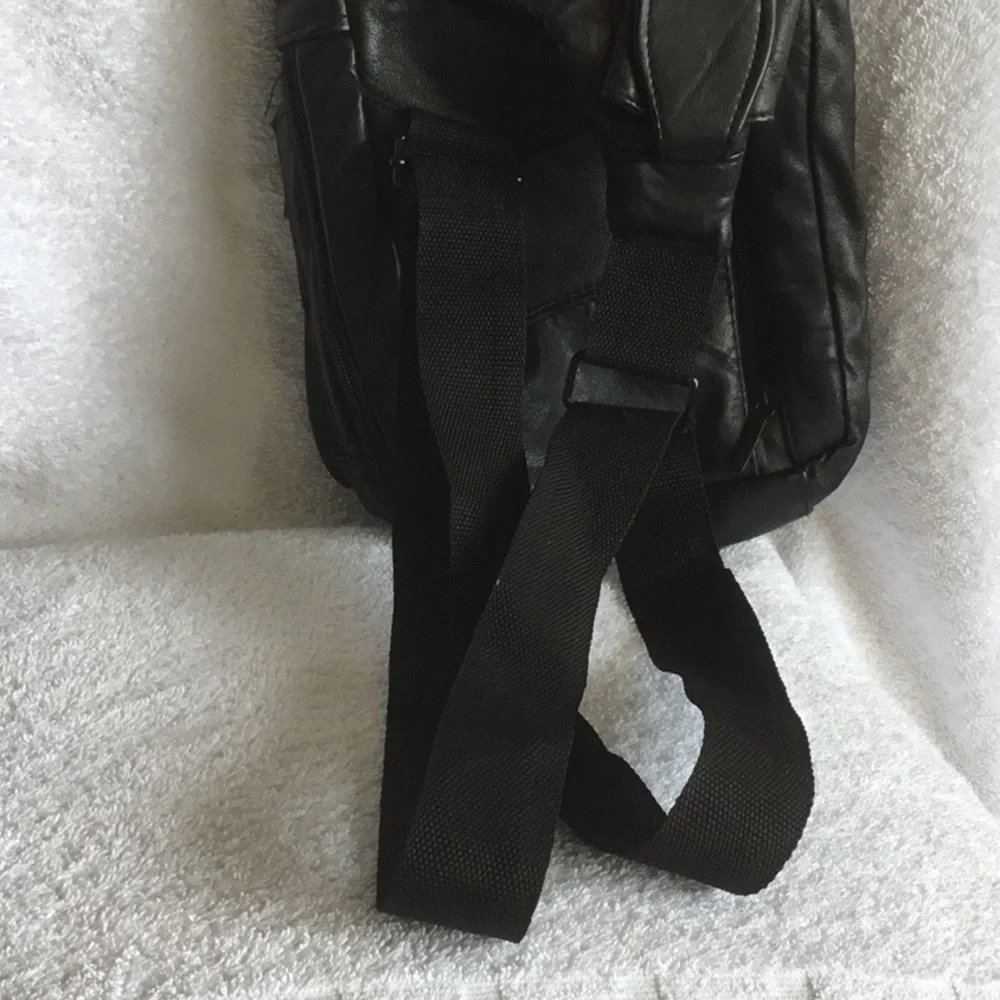 Black Leather Crossbody Bag